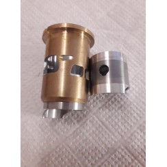 Set Piston + Brass/Chrome Sleeve for CMB .45 V5 RC Engines +  1 additional lapped piston !