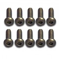 3*15PM Titanium Button Head Hex Screws 10PCS 