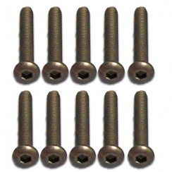 3*20PM Titanium Button Head Hex Screws 10PCS 